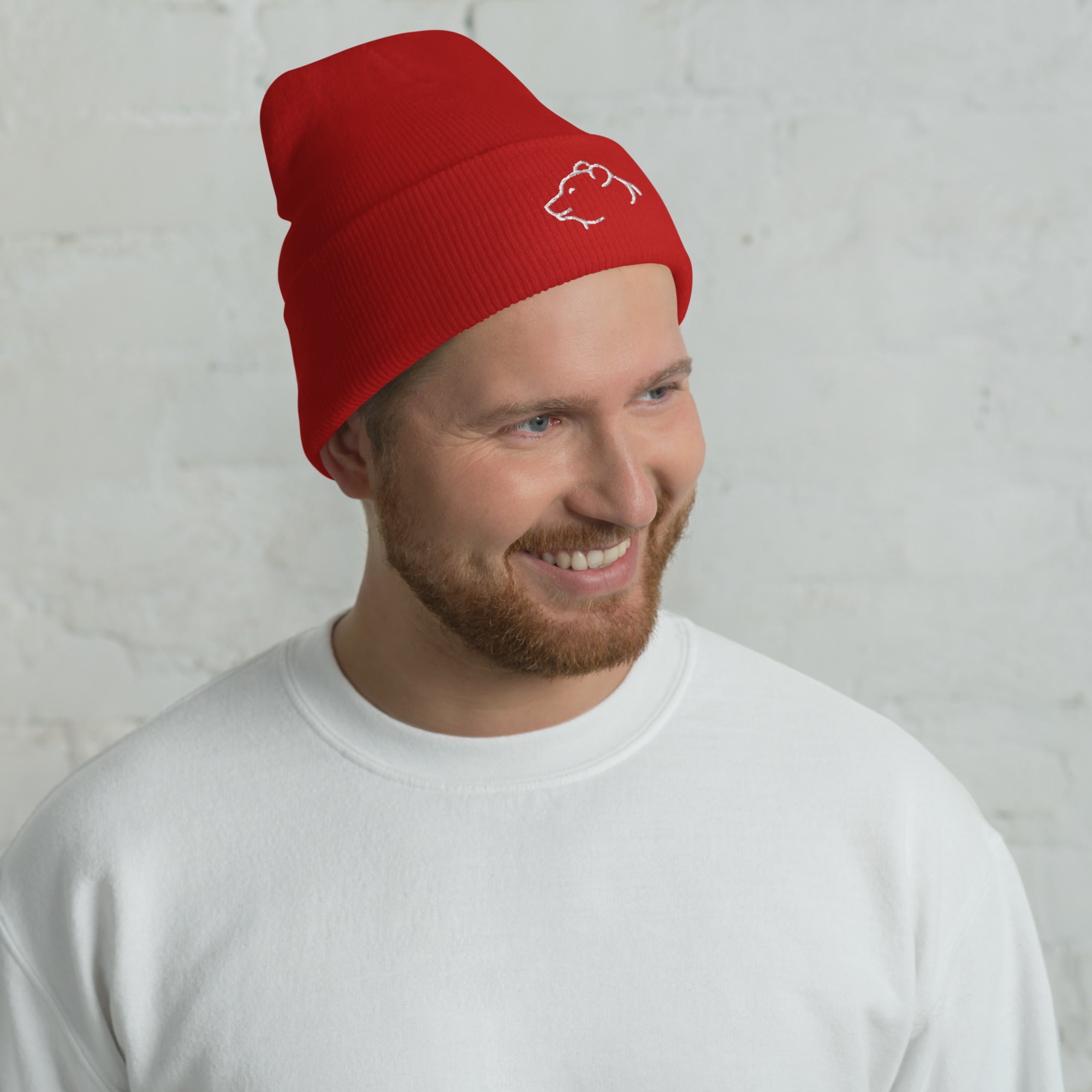 Bear Spirit Cuffed Beanie – Bold, Calm & Fearless - f9artist