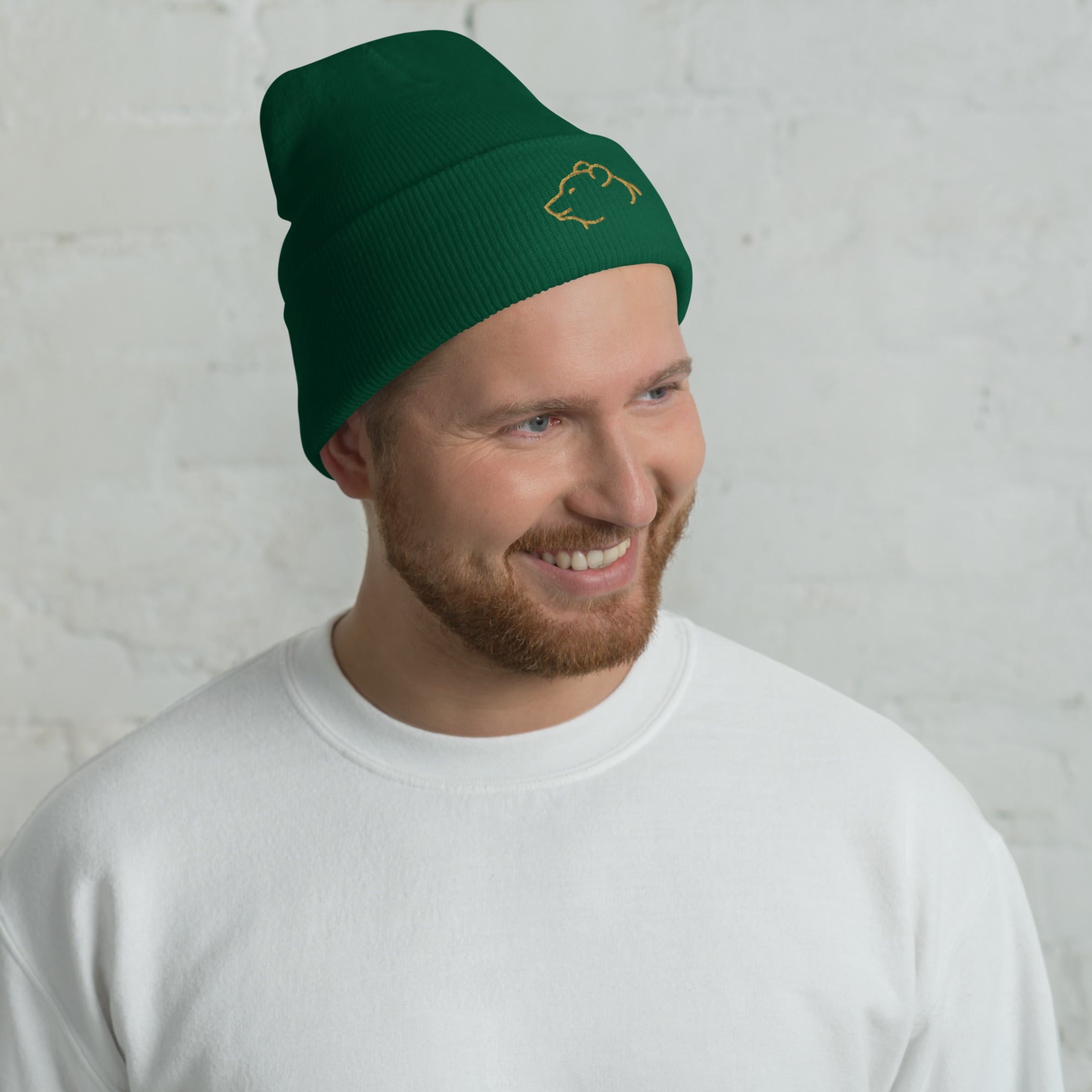 Bear Spirit Cuffed Beanie – Bold, Calm & Fearless - f9artist