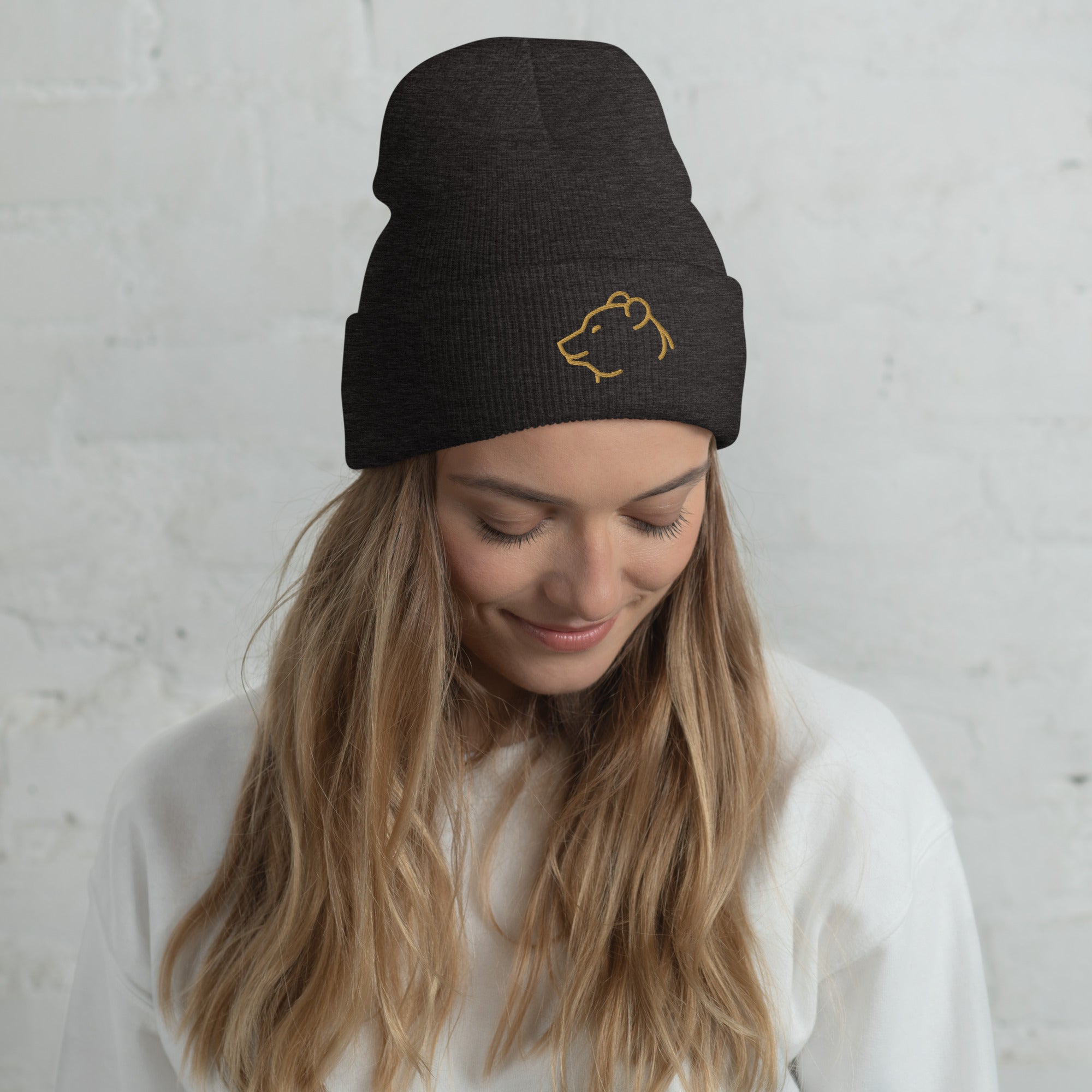Bear Spirit Cuffed Beanie – Bold, Calm & Fearless - f9artist