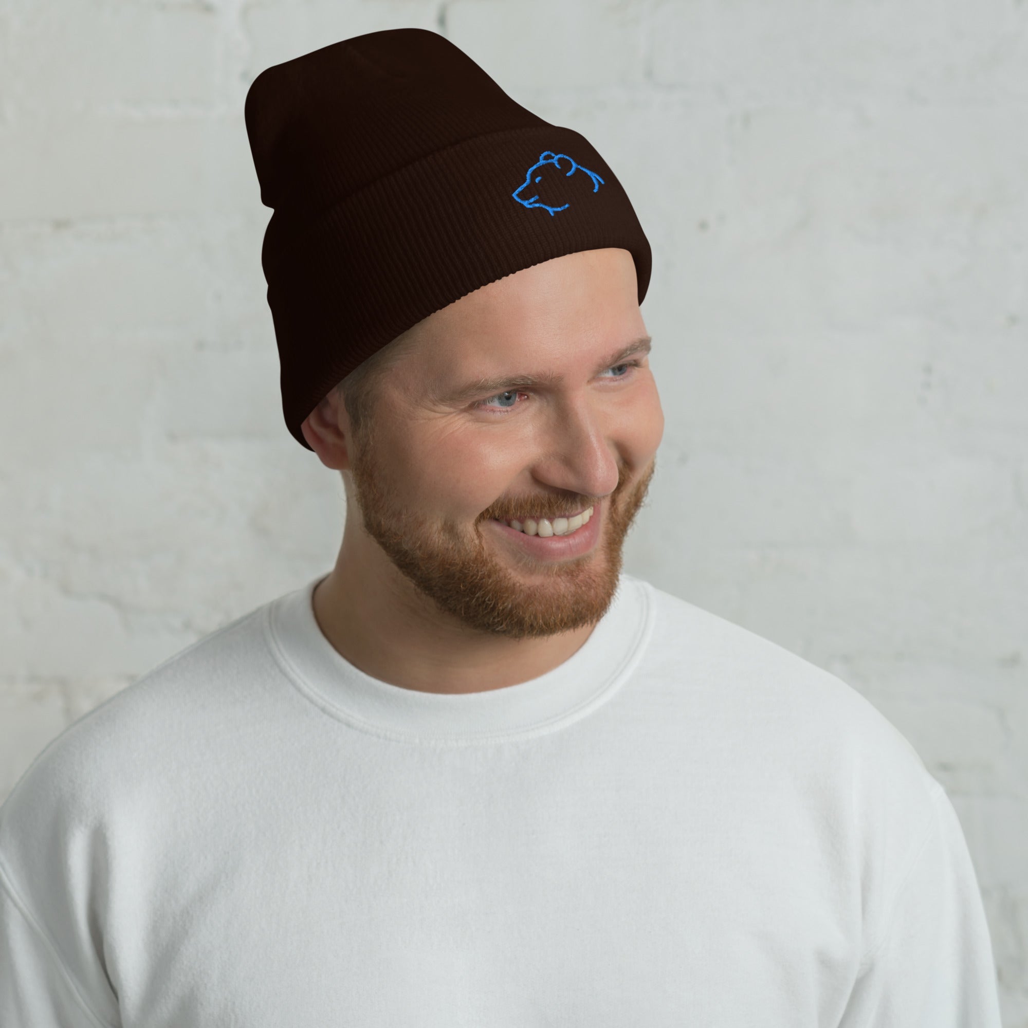 Bear Spirit Cuffed Beanie – Bold, Calm & Fearless - f9artist