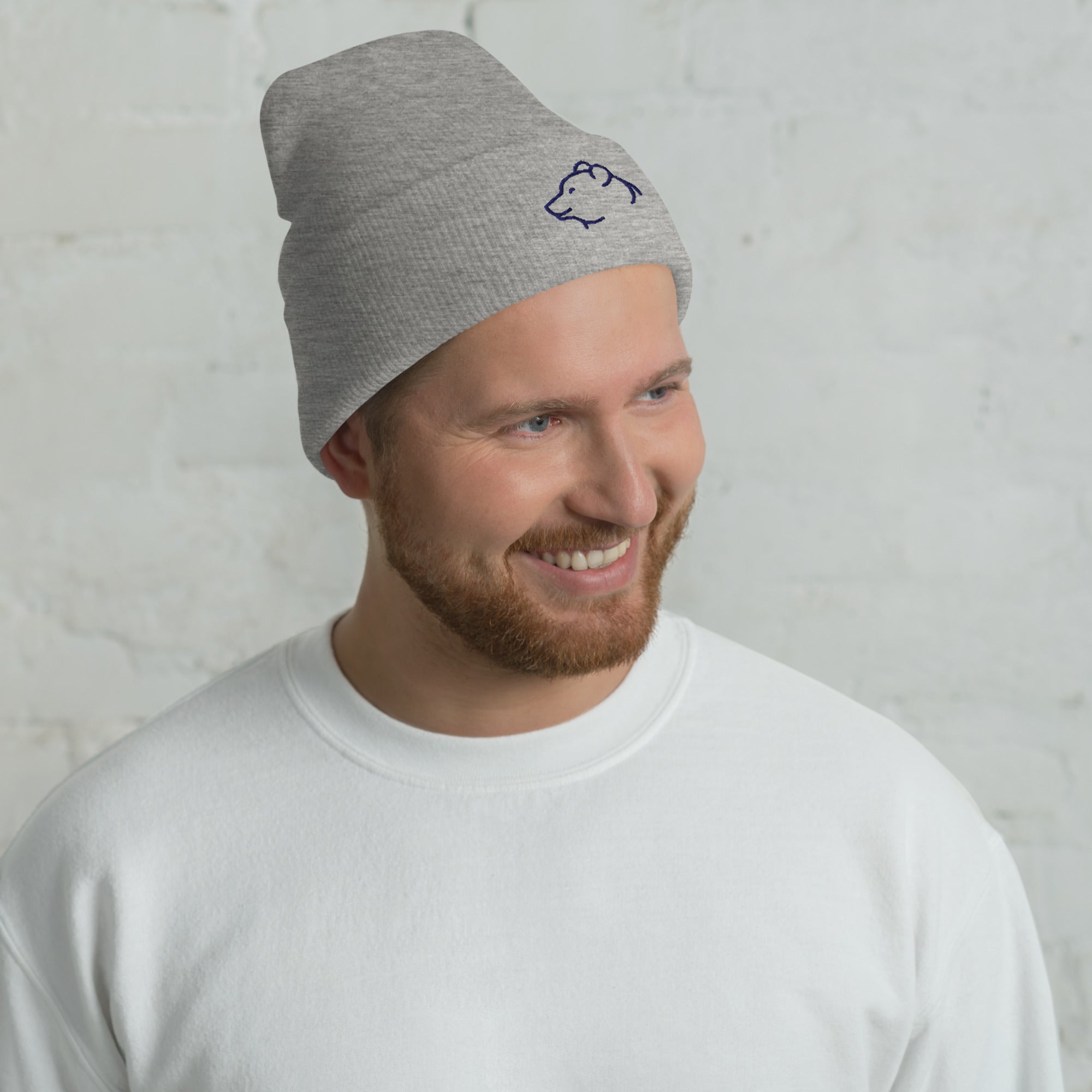 Bear Spirit Cuffed Beanie – Bold, Calm & Fearless - f9artist