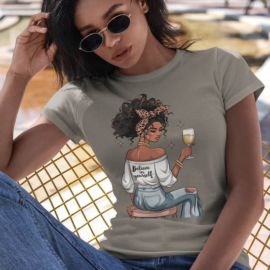 Believe in Yourself | Women’s Basic Softstyle T-Shirt - f9artist