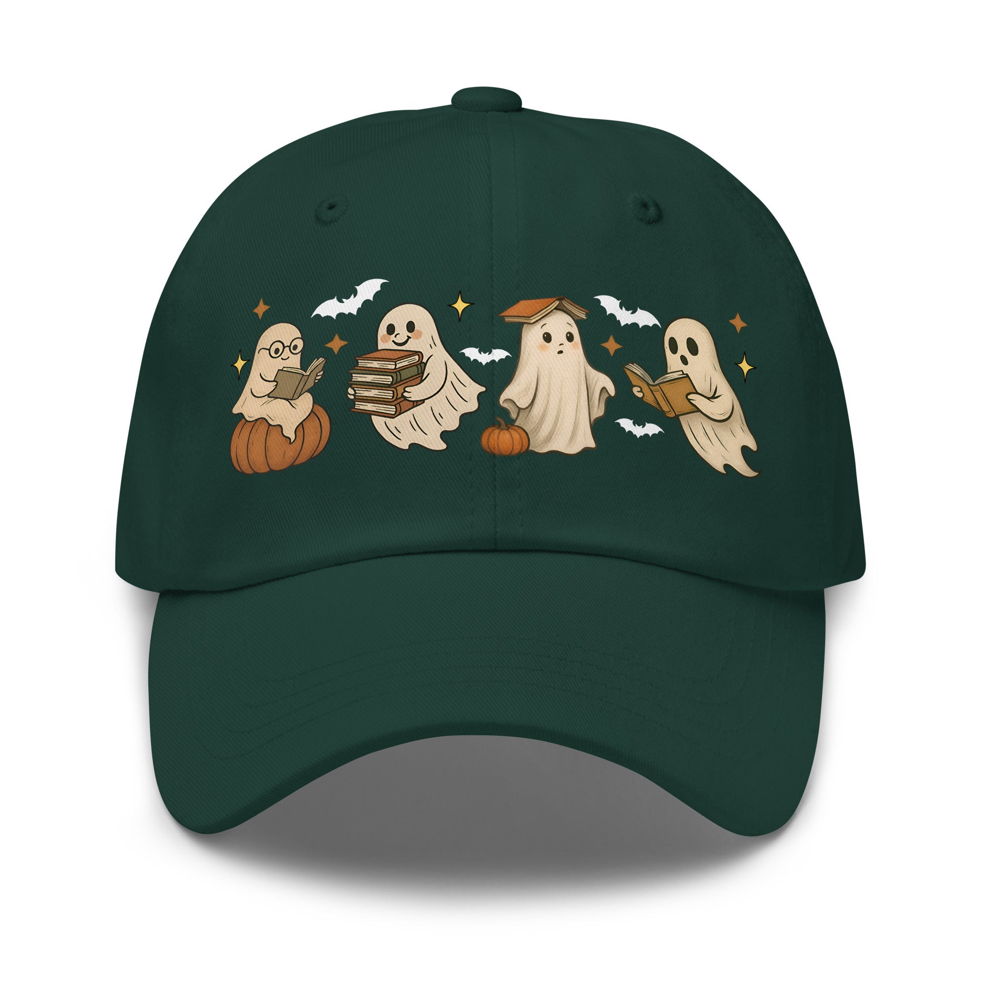 👻 Bookish Ghost Halloween Dad Hat 👻 - f9artist