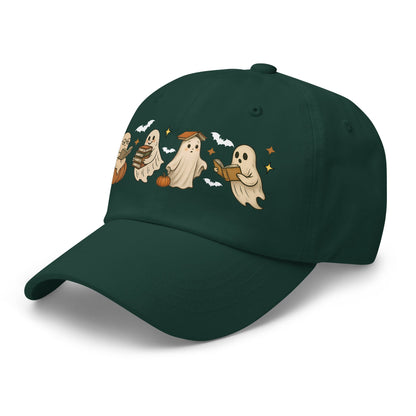 👻 Bookish Ghost Halloween Dad Hat 👻 - f9artist