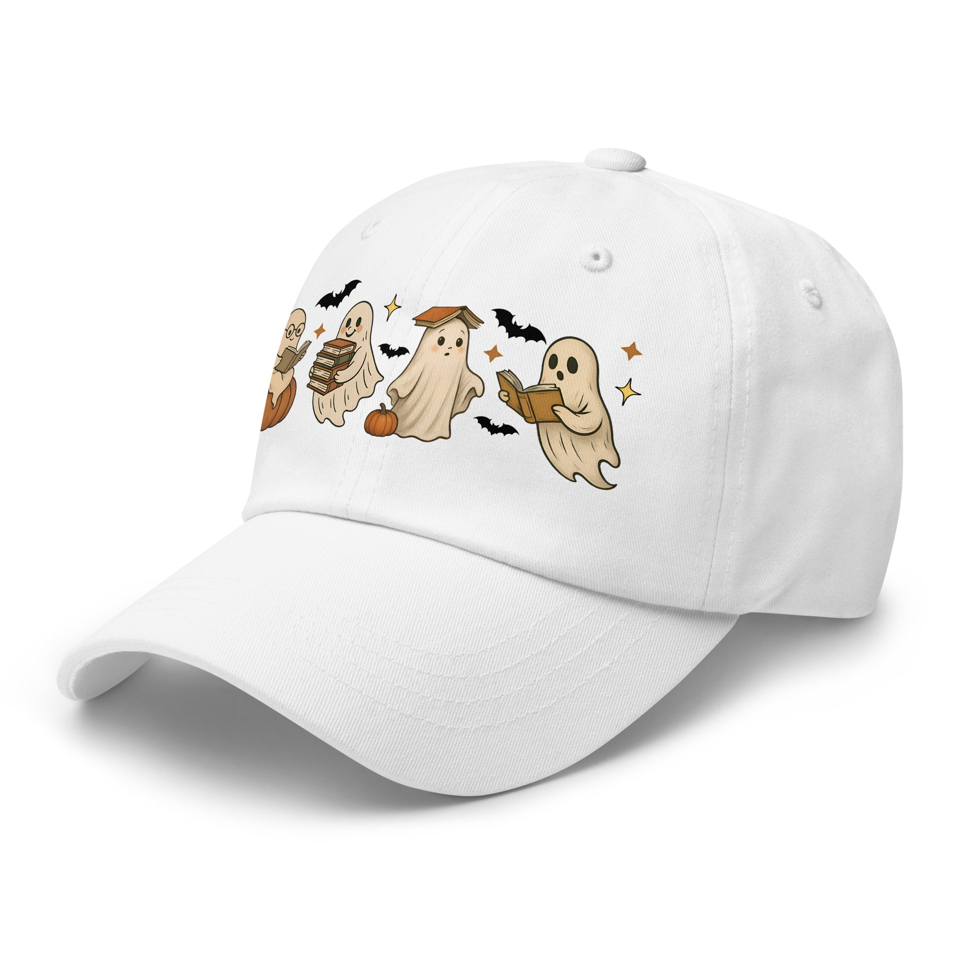 👻 Bookish Ghost Halloween Dad Hat 👻 - f9artist