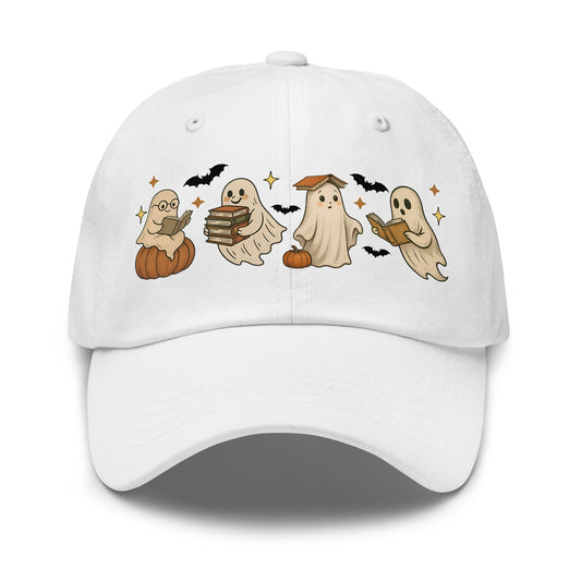 👻 Bookish Ghost Halloween Dad Hat 👻 - f9artist