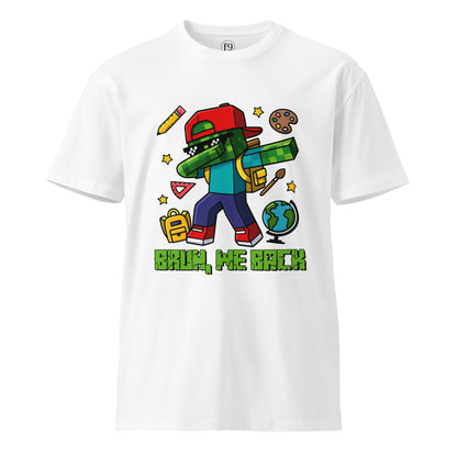 Bruh, We Back Pixel Zombie T-Shirt – Unisex Funny Gamer Style Back to School Premium Tee - f9artist