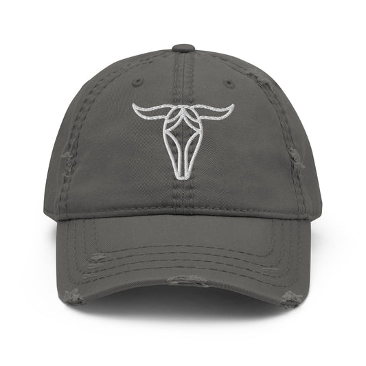 Bull Distressed Dad Hat - Cool & Casual Style