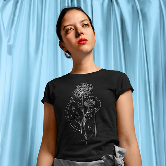 Chrysanthemum Women’s Basic Softstyle T-Shirt - f9artist