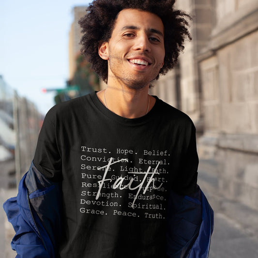 Comfort Colors Faith Inspiration T-Shirt | Trust, Hope, Belief, Spiritual Quote Tee | Christian Gift | Scripture Shirt