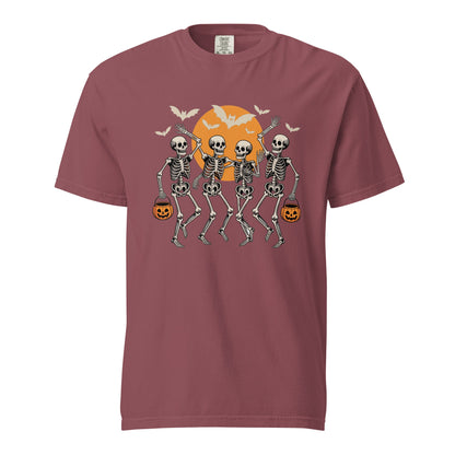 Dancing Skeleton Shirt | Halloween Party Tee | Spooky Skeleton Dancing Halloween T-Shirt - f9artist