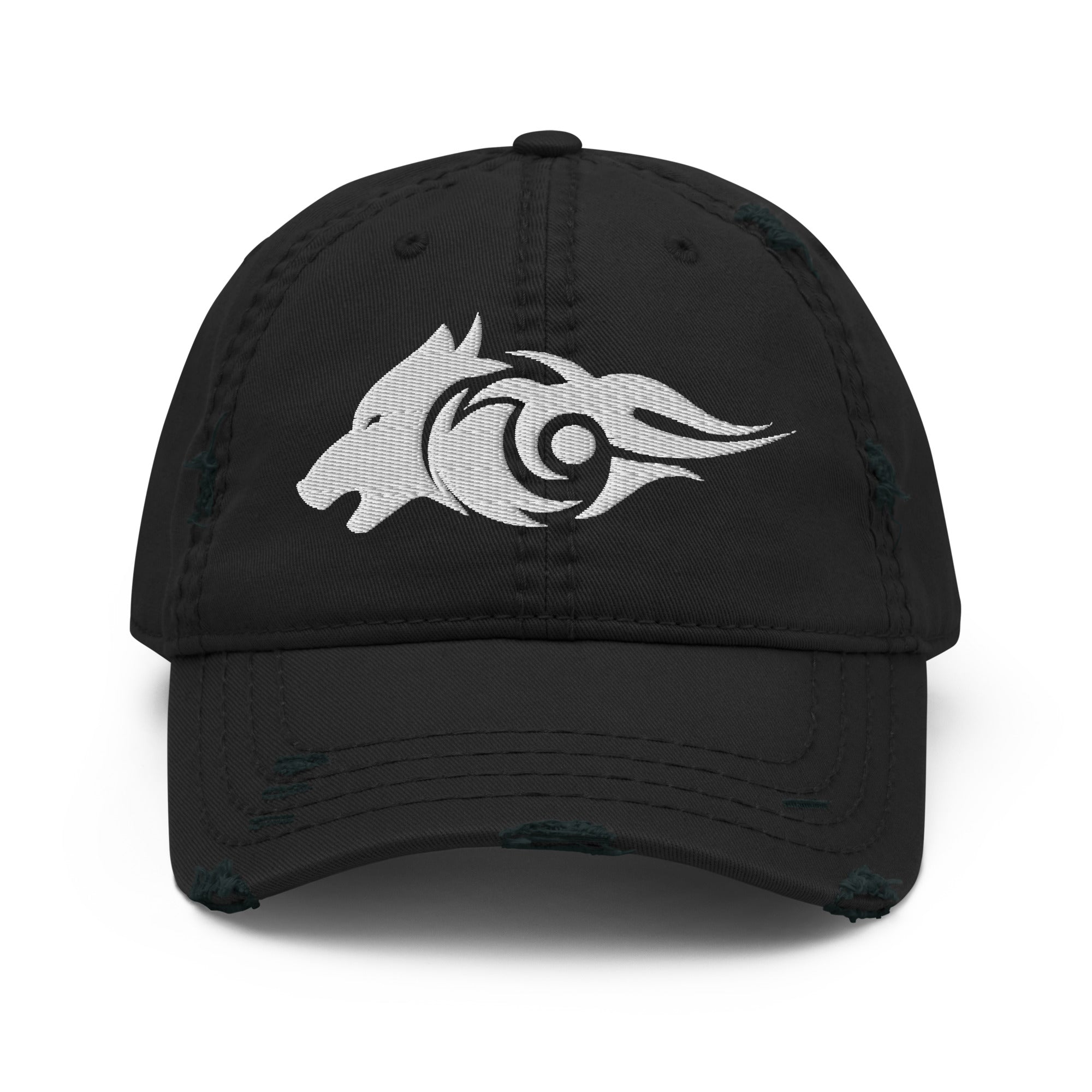 Distressed Dad Hat – Alpha Wolf Spirit | Wild Street Edge - f9artist