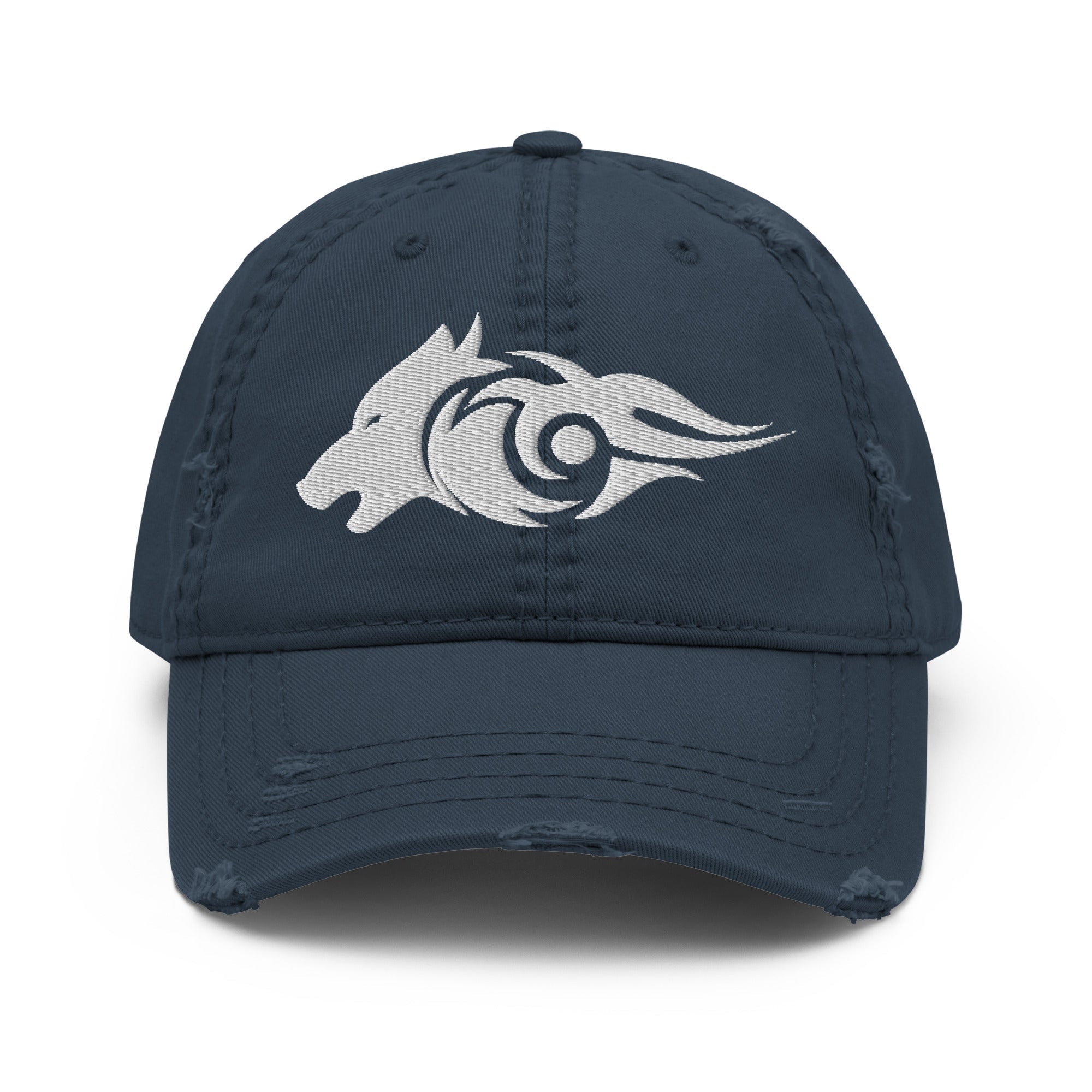 Distressed Dad Hat – Alpha Wolf Spirit | Wild Street Edge - f9artist