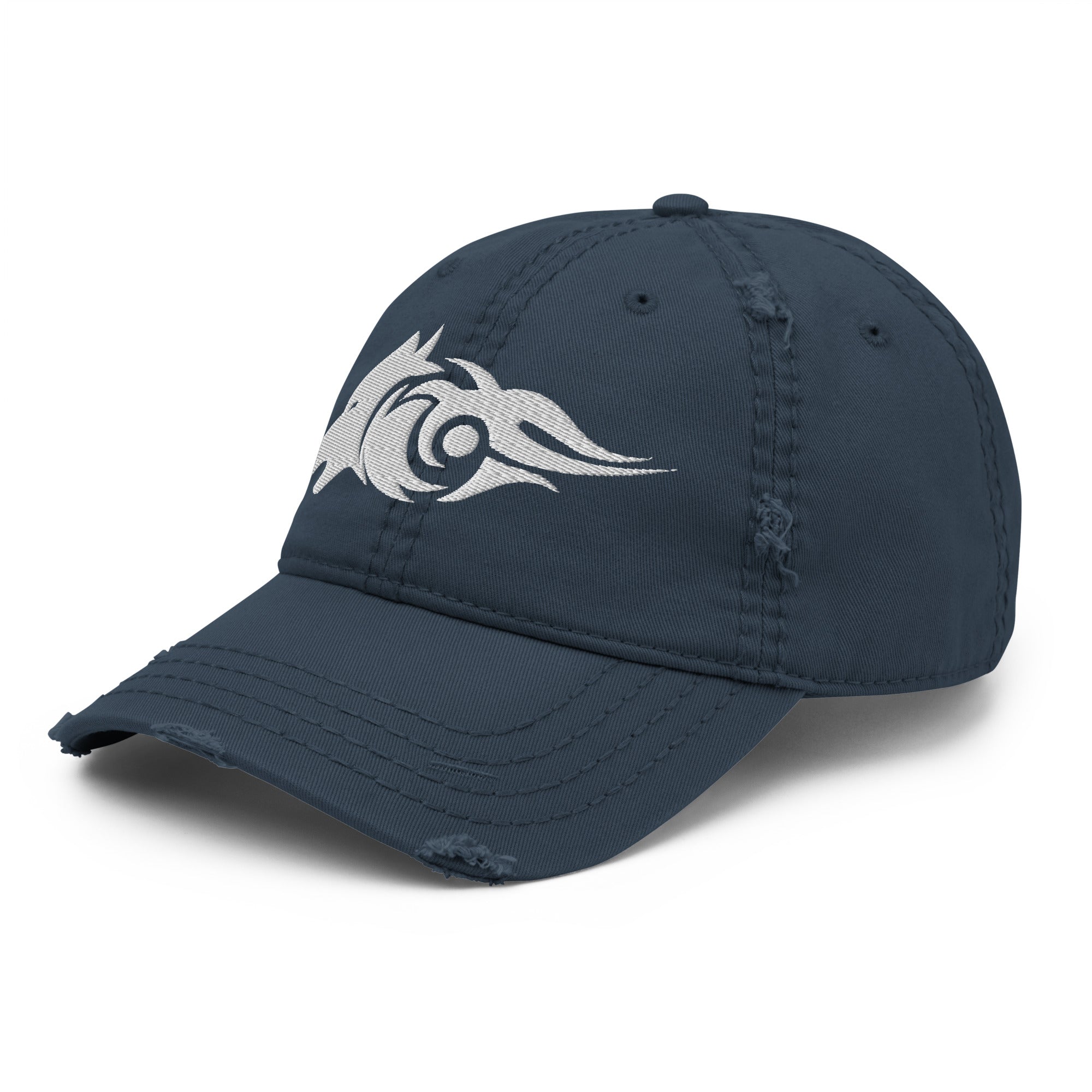 Distressed Dad Hat – Alpha Wolf Spirit | Wild Street Edge - f9artist