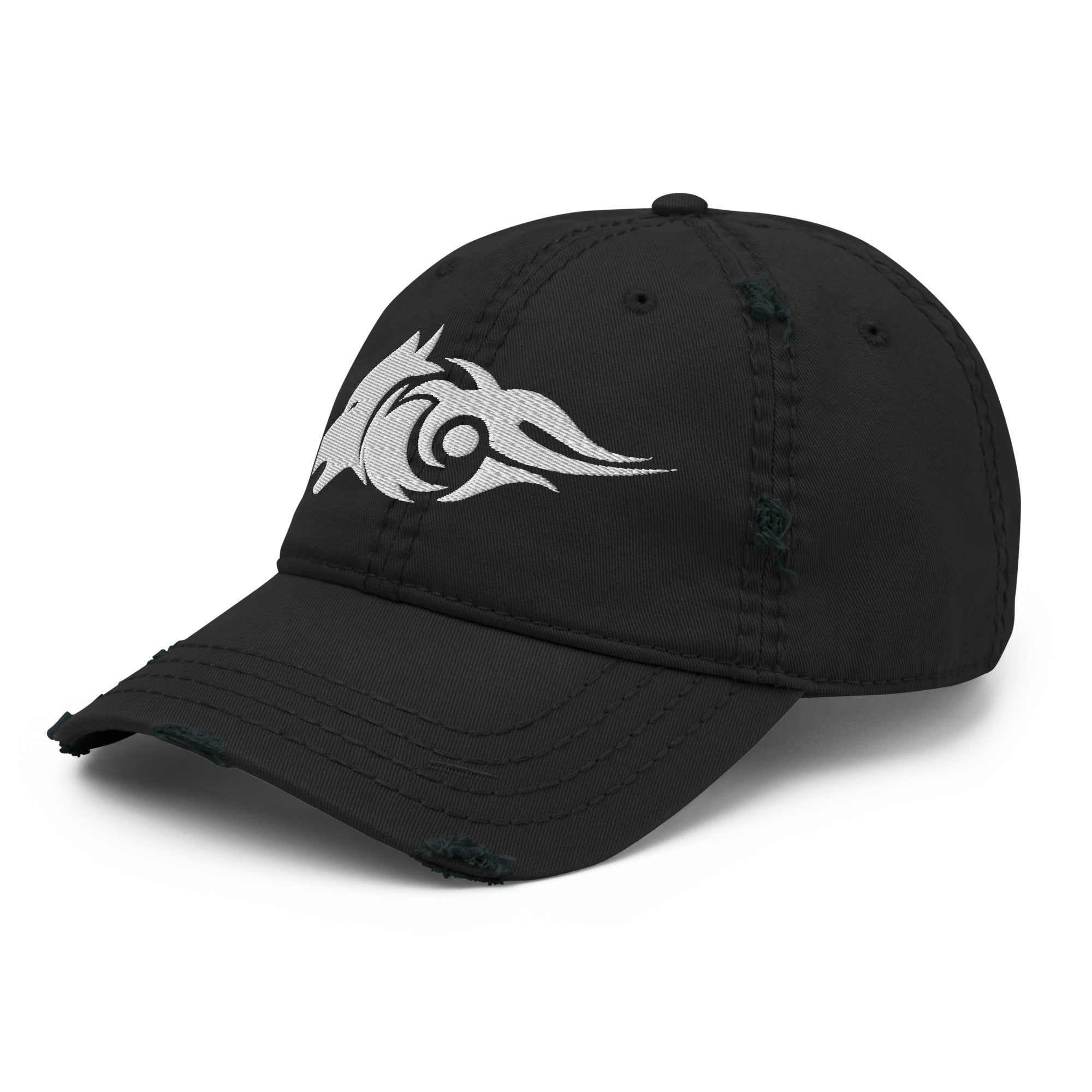 Distressed Dad Hat – Alpha Wolf Spirit | Wild Street Edge - f9artist