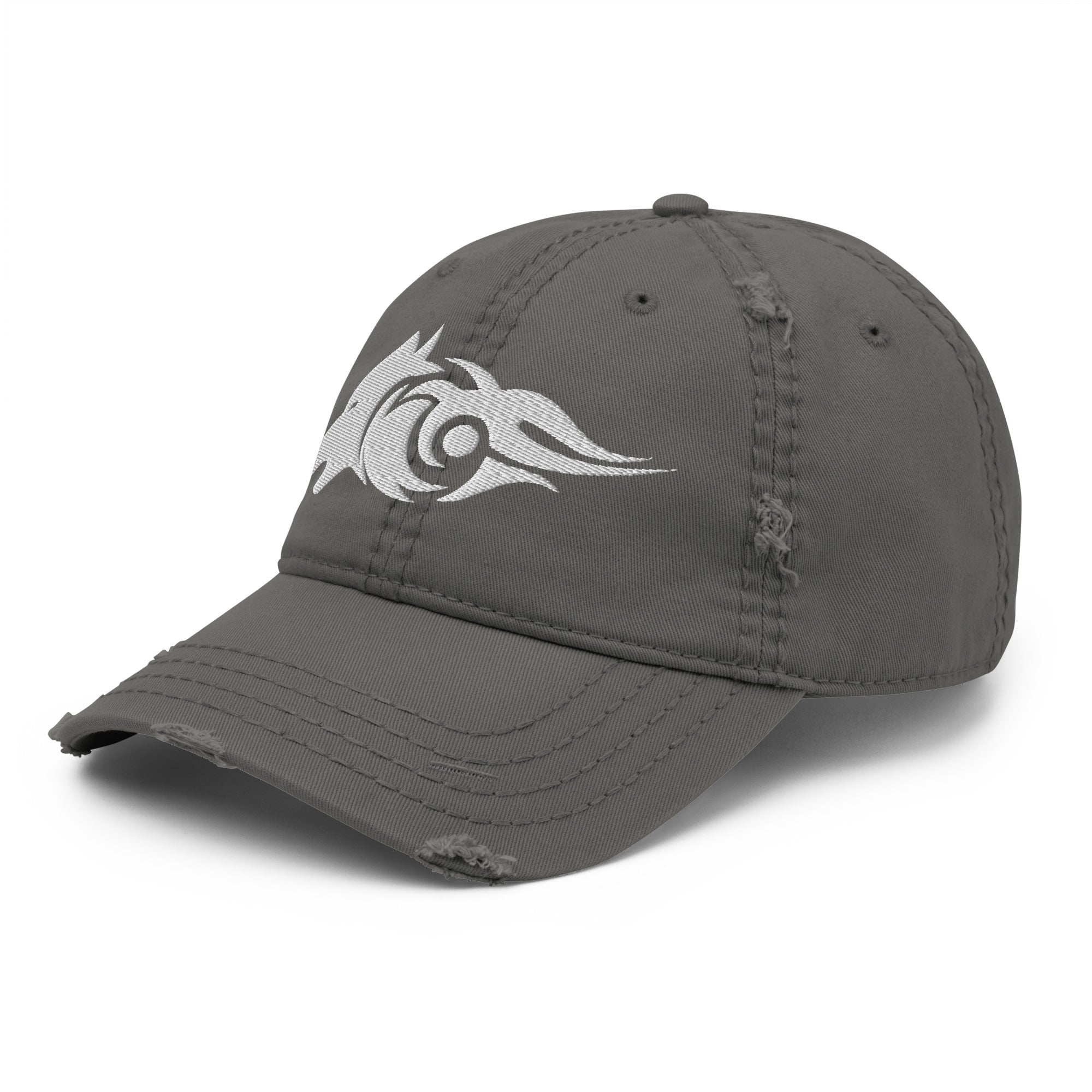 Distressed Dad Hat – Alpha Wolf Spirit | Wild Street Edge - f9artist