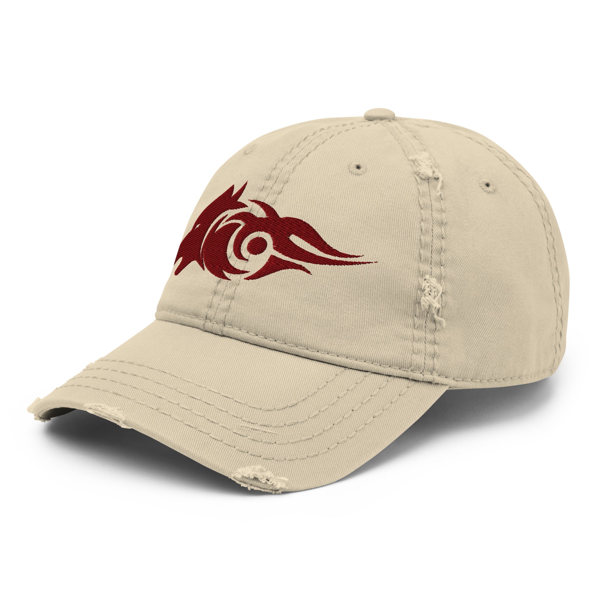 Distressed Dad Hat – Alpha Wolf Spirit | Wild Street Edge - f9artist