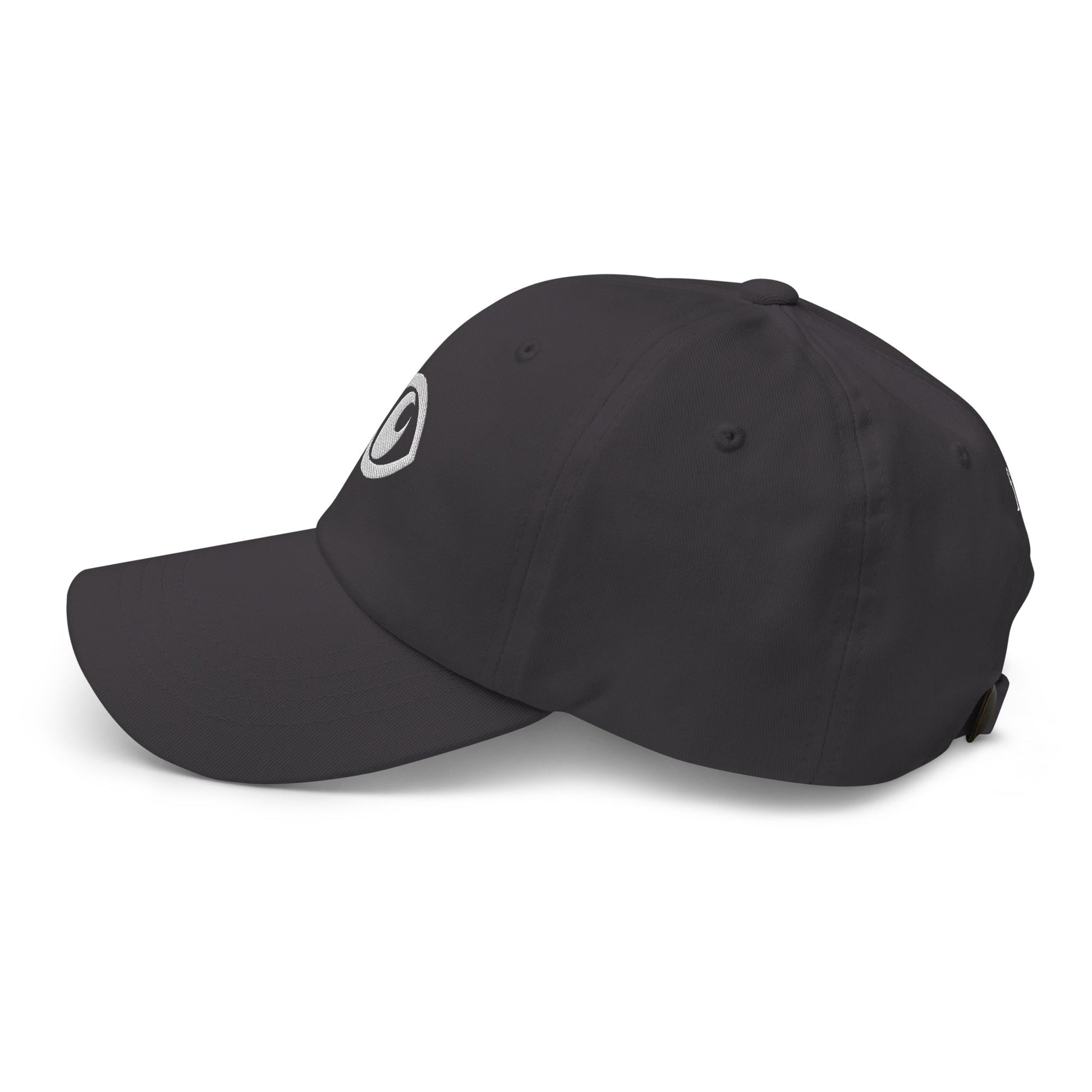 EYE Embroidered Classic Dad Hat with bold eye design on black cotton cap