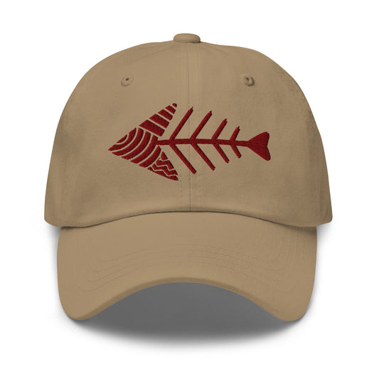 Fish Bone Embroidered Classic Dad Hat