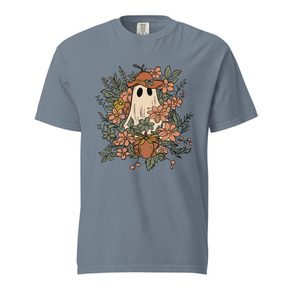 Floral Ghost Halloween Shirt | Cute Spooky Tee - f9artist
