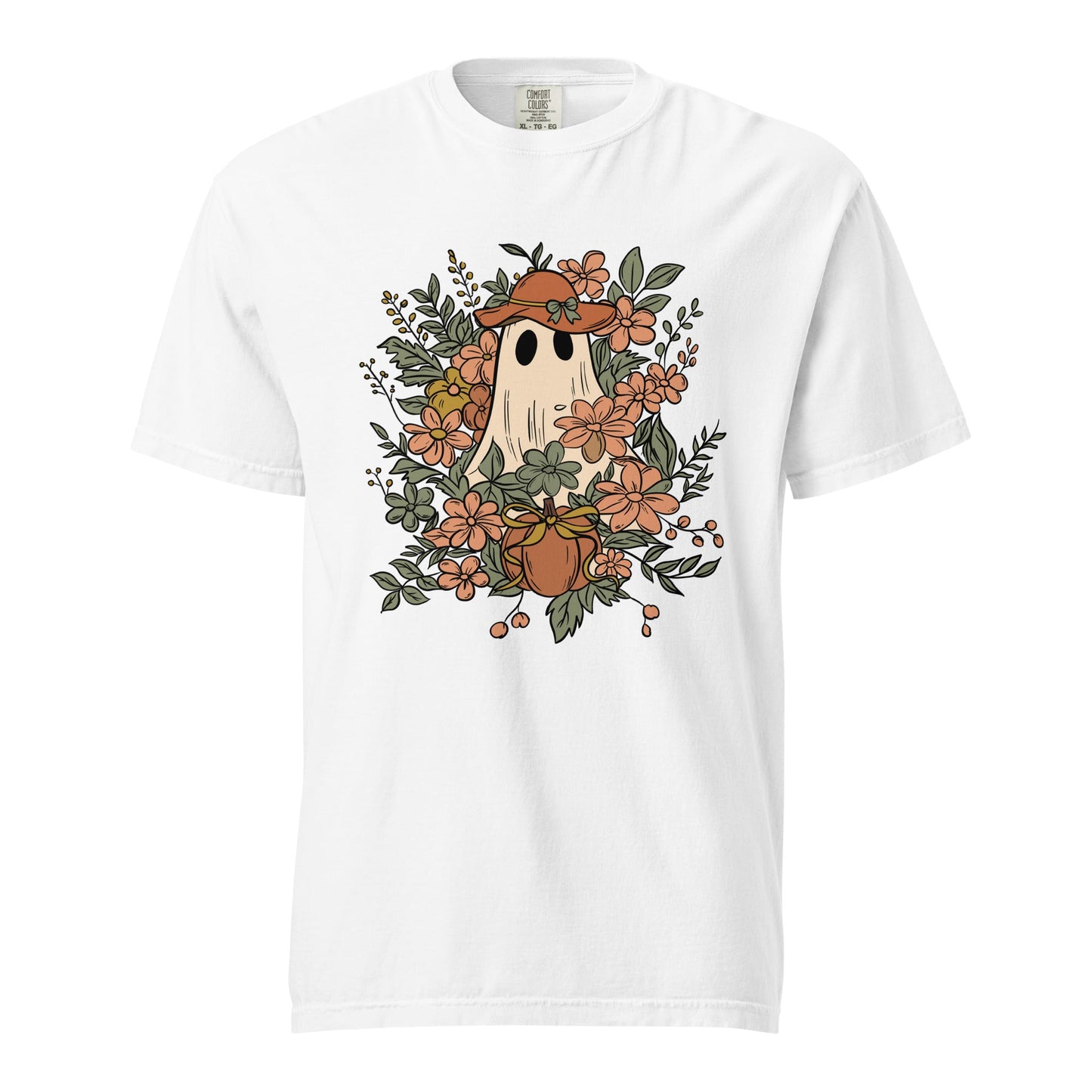Floral Ghost Halloween Shirt | Cute Spooky Tee - f9artist