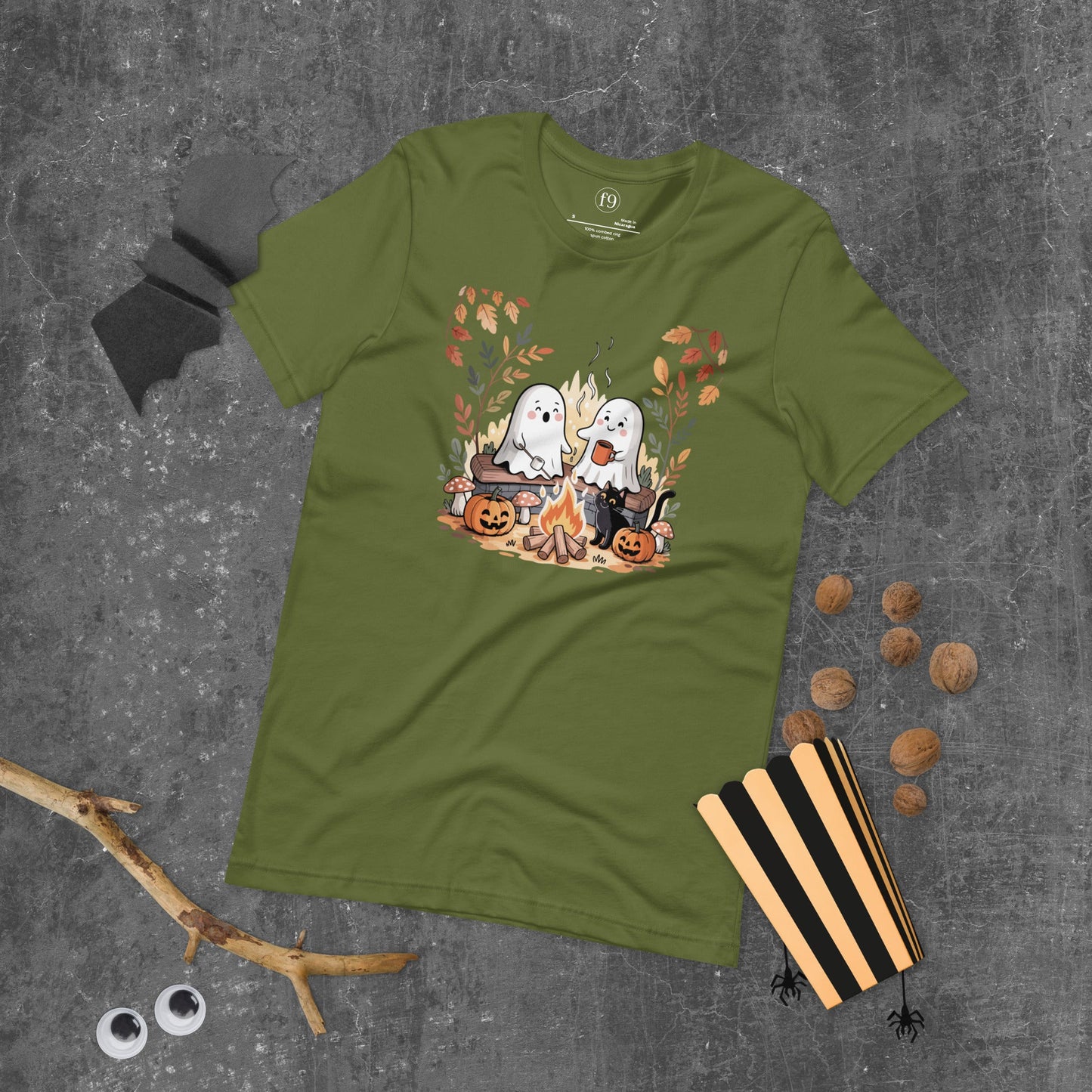 Ghost Campfire Unisex T-Shirt | f9artist - f9artist
