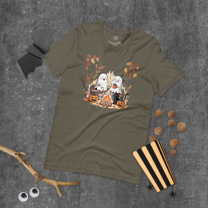Ghost Campfire Unisex T-Shirt | f9artist - f9artist