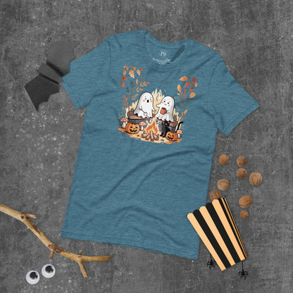 Ghost Campfire Unisex T-Shirt | f9artist - f9artist