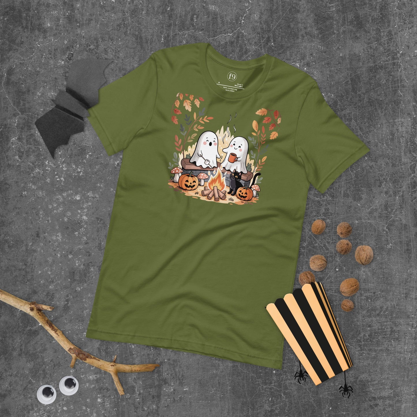 Ghost Campfire Unisex T-Shirt | f9artist - f9artist