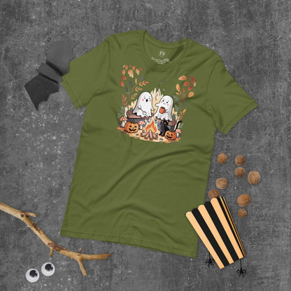 Ghost Campfire Unisex T-Shirt | f9artist - f9artist