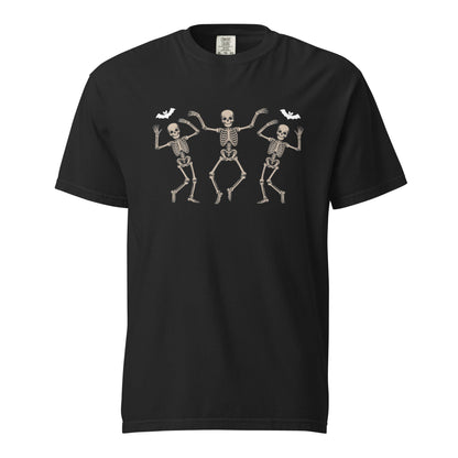 Halloween Skeleton Dance T-Shirt | Funny Spooky Dancing Skeleton Unisex Tee - f9artist