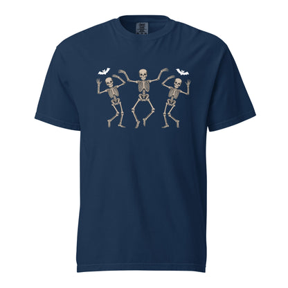 Halloween Skeleton Dance T-Shirt | Funny Spooky Dancing Skeleton Unisex Tee - f9artist