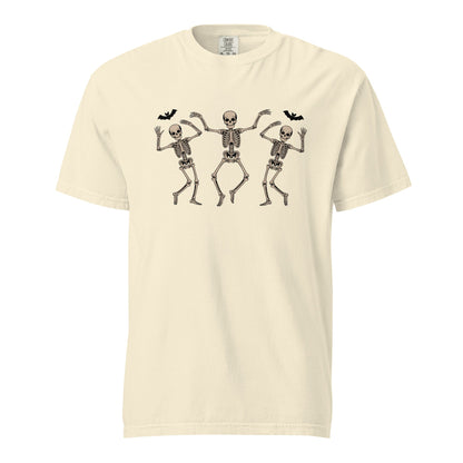 Halloween Skeleton Dance T-Shirt | Funny Spooky Dancing Skeleton Unisex Tee - f9artist