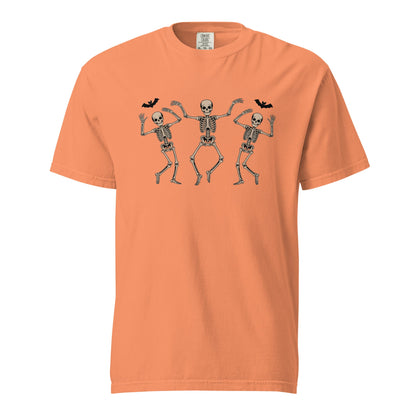 Halloween Skeleton Dance T-Shirt | Funny Spooky Dancing Skeleton Unisex Tee - f9artist