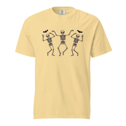 Halloween Skeleton Dance T-Shirt | Funny Spooky Dancing Skeleton Unisex Tee - f9artist