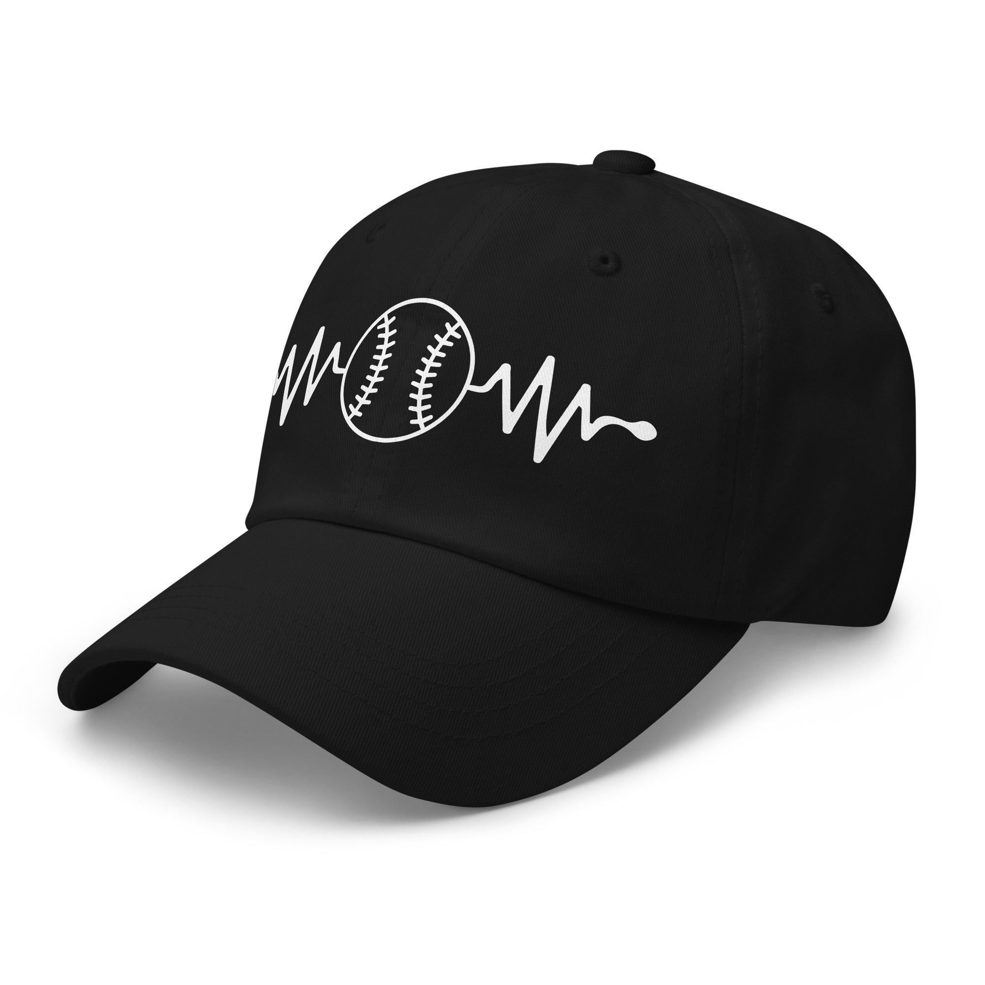 Heart Baseball Classic Dad Hat – Printed Cotton Twill Cap - f9artist