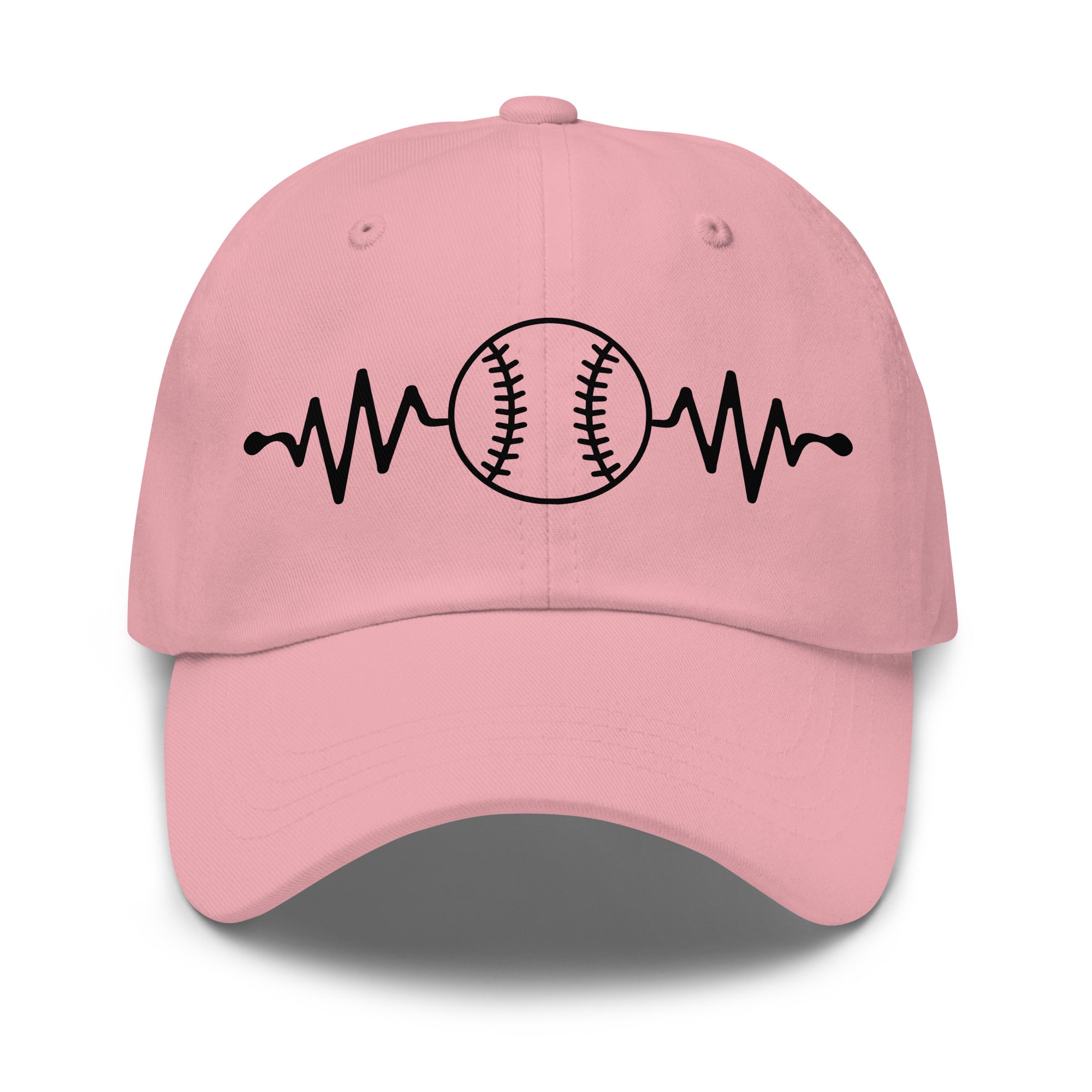 Heart Baseball Classic Dad Hat – Printed Cotton Twill Cap - f9artist