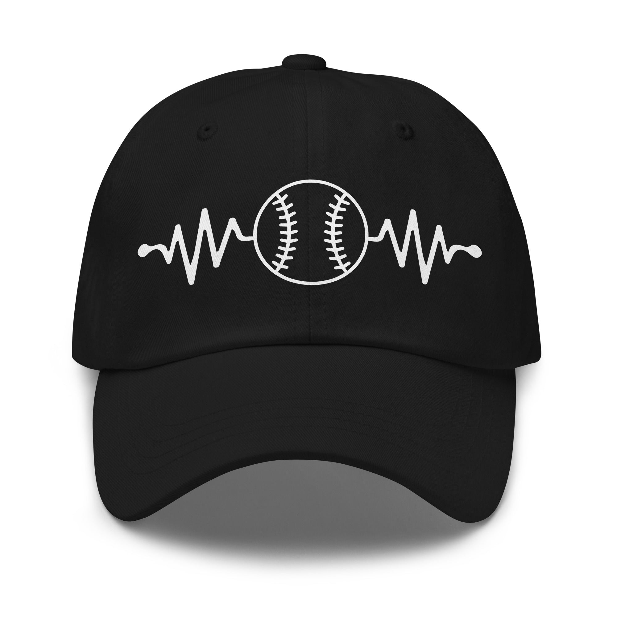 Heart Baseball Classic Dad Hat – Printed Cotton Twill Cap - f9artist