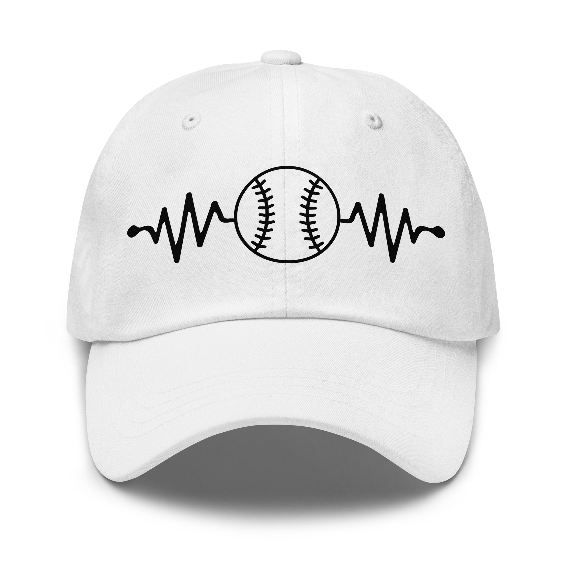 Heart Baseball Classic Dad Hat – Printed Cotton Twill Cap - f9artist