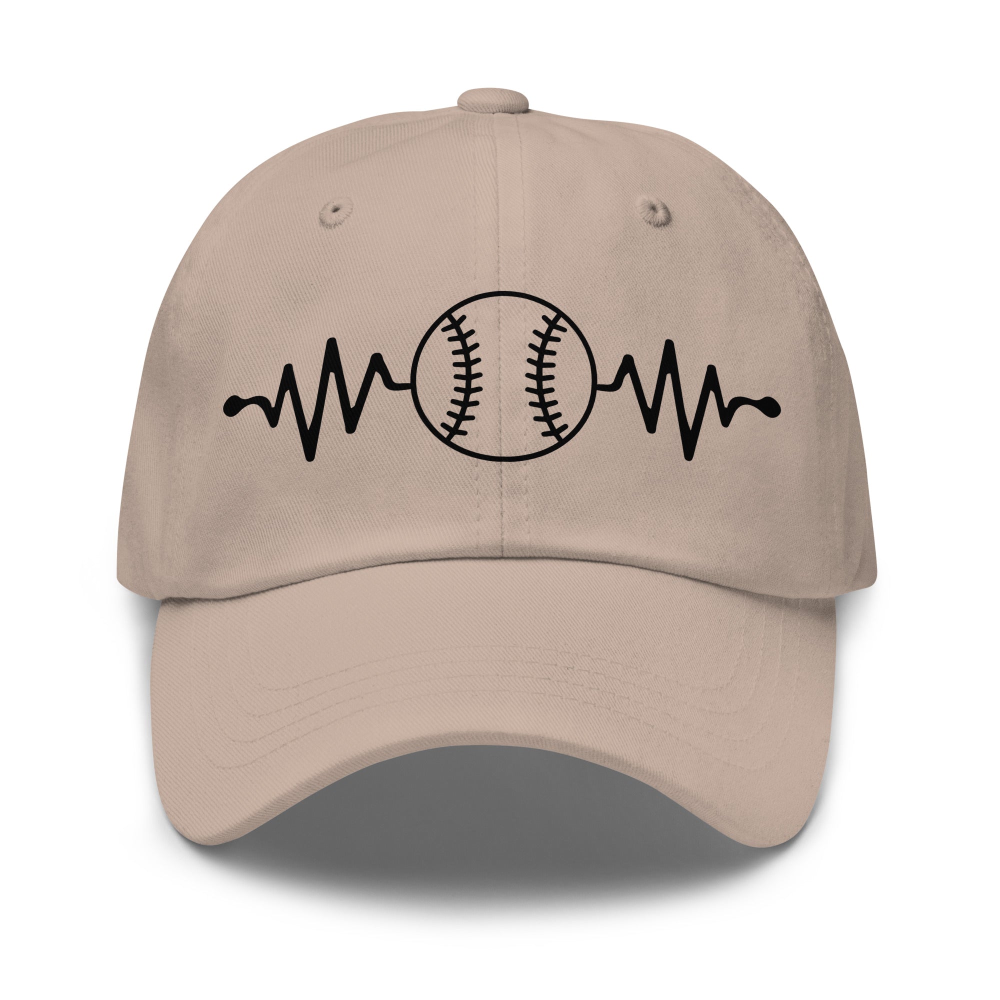 Heart Baseball Classic Dad Hat – Printed Cotton Twill Cap - f9artist