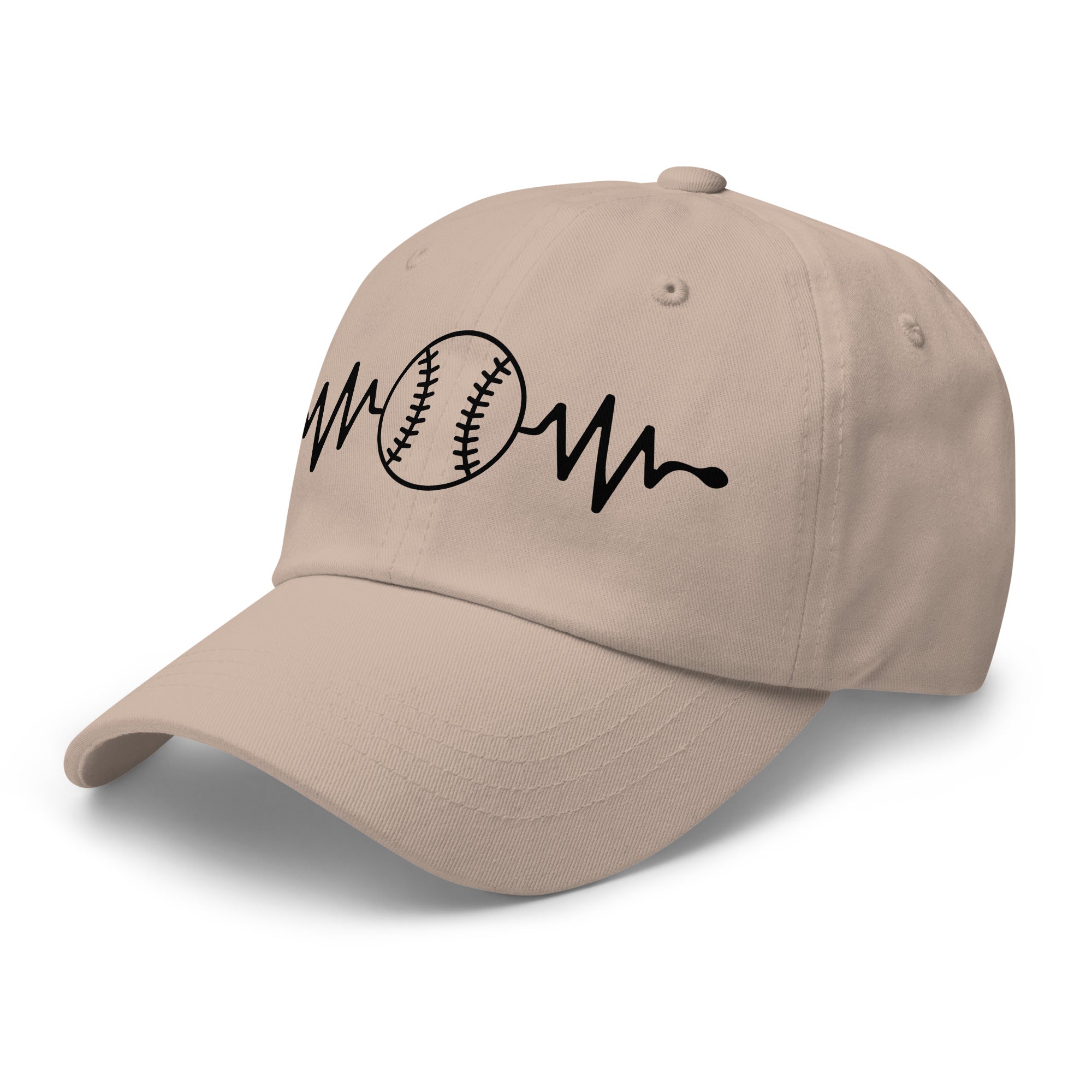 Heart Baseball Classic Dad Hat – Printed Cotton Twill Cap - f9artist