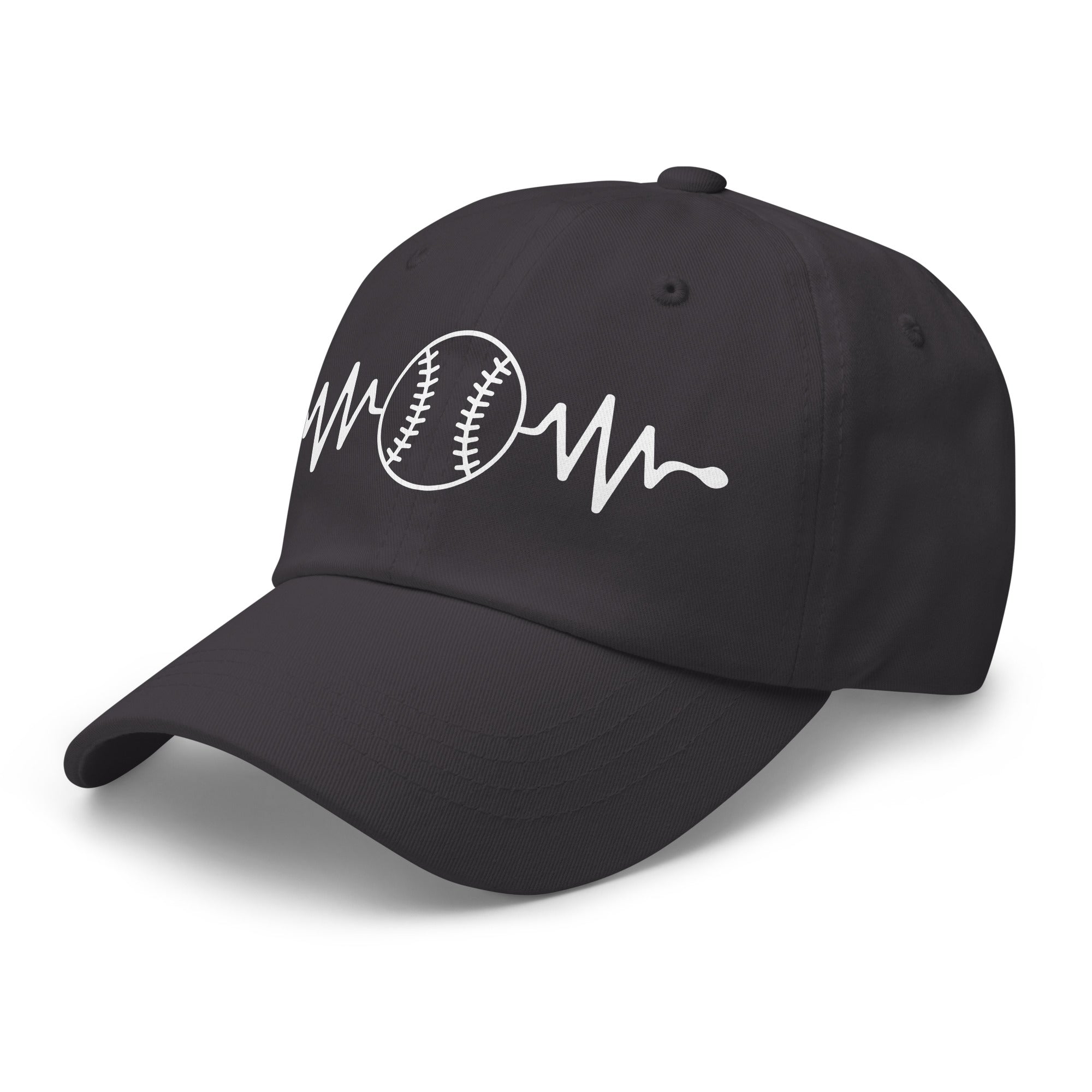 Heart Baseball Classic Dad Hat – Printed Cotton Twill Cap - f9artist