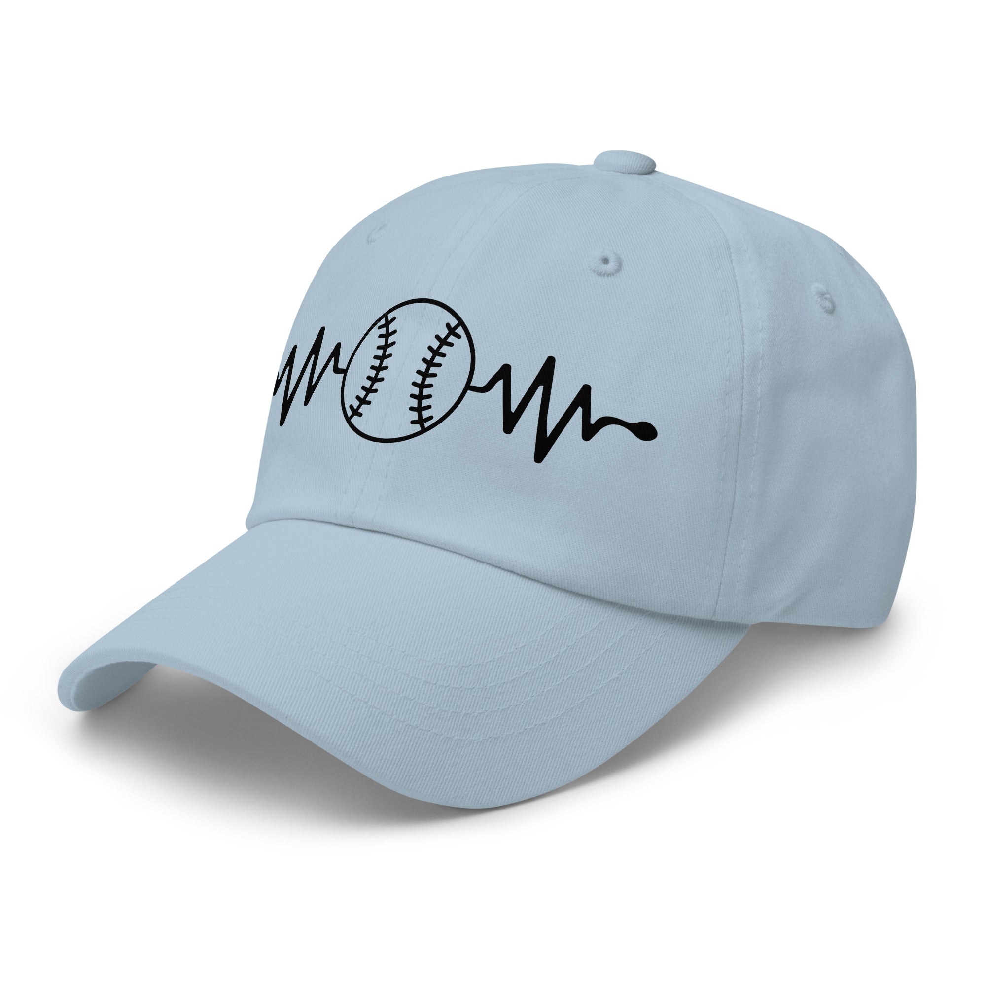 Heart Baseball Classic Dad Hat – Printed Cotton Twill Cap - f9artist