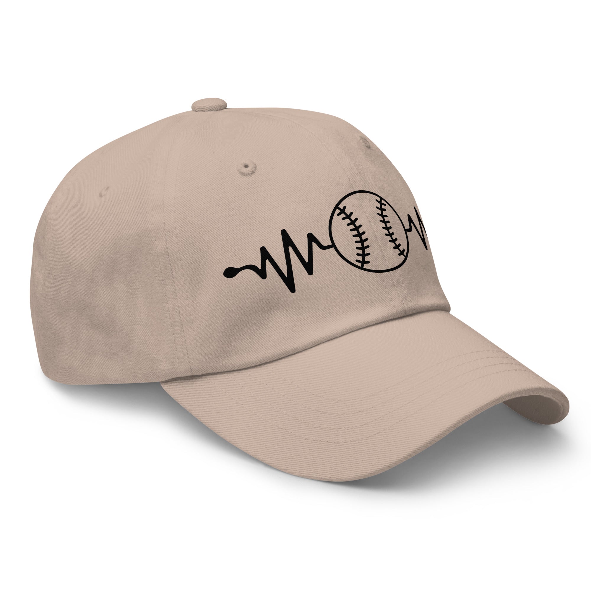 Heart Baseball Classic Dad Hat – Printed Cotton Twill Cap - f9artist