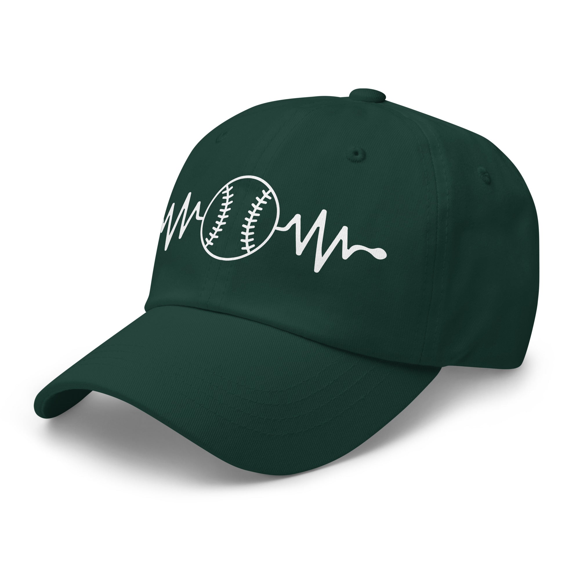 Heart Baseball Classic Dad Hat – Printed Cotton Twill Cap - f9artist