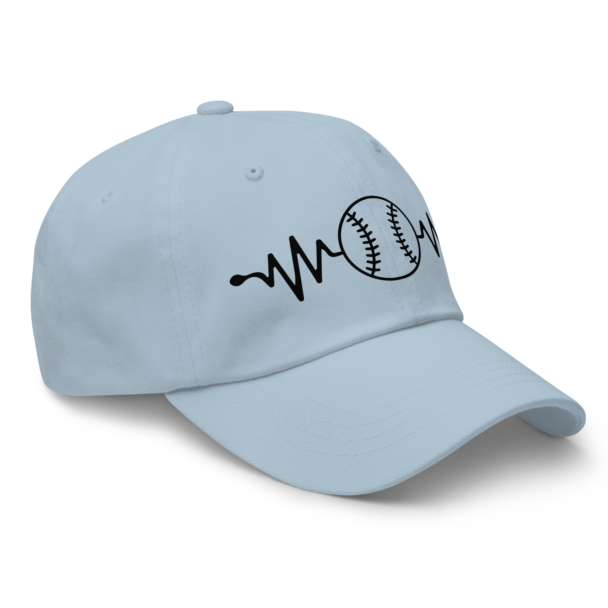 Heart Baseball Classic Dad Hat – Printed Cotton Twill Cap - f9artist