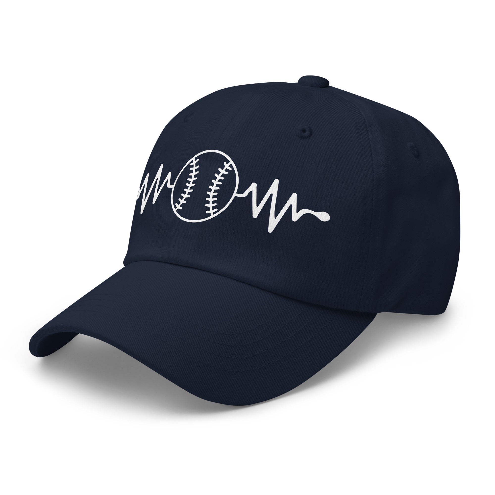 Heart Baseball Classic Dad Hat – Printed Cotton Twill Cap - f9artist