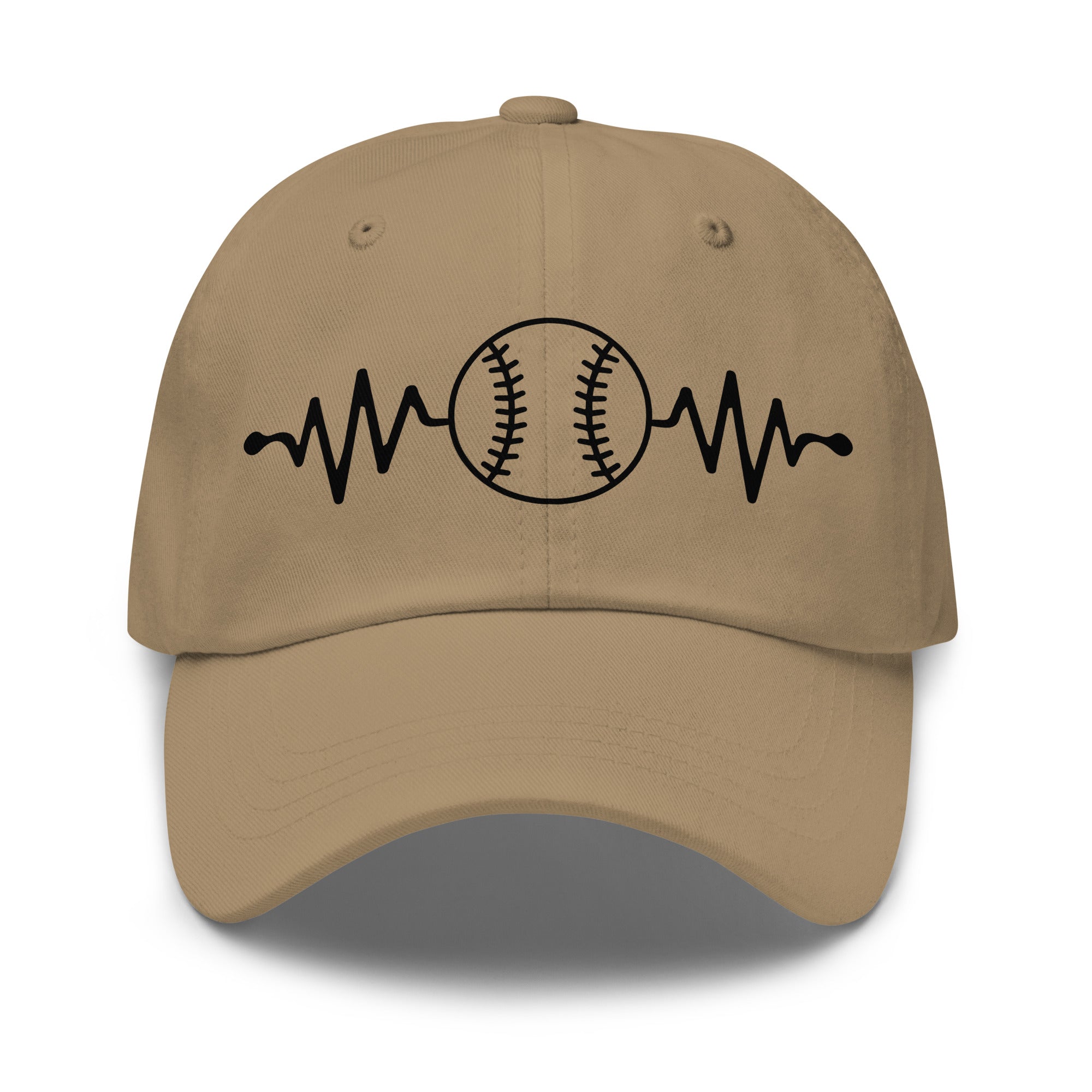 Heart Baseball Classic Dad Hat – Printed Cotton Twill Cap - f9artist