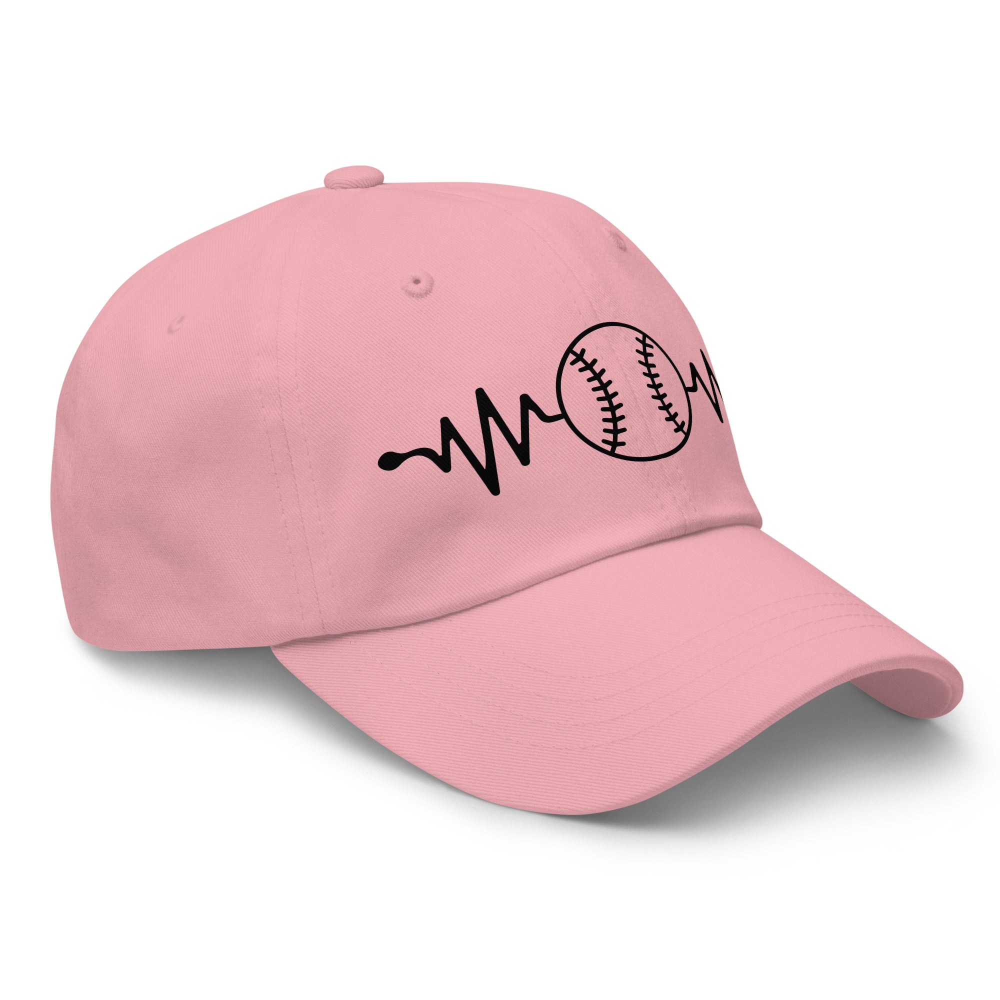 Heart Baseball Classic Dad Hat – Printed Cotton Twill Cap - f9artist