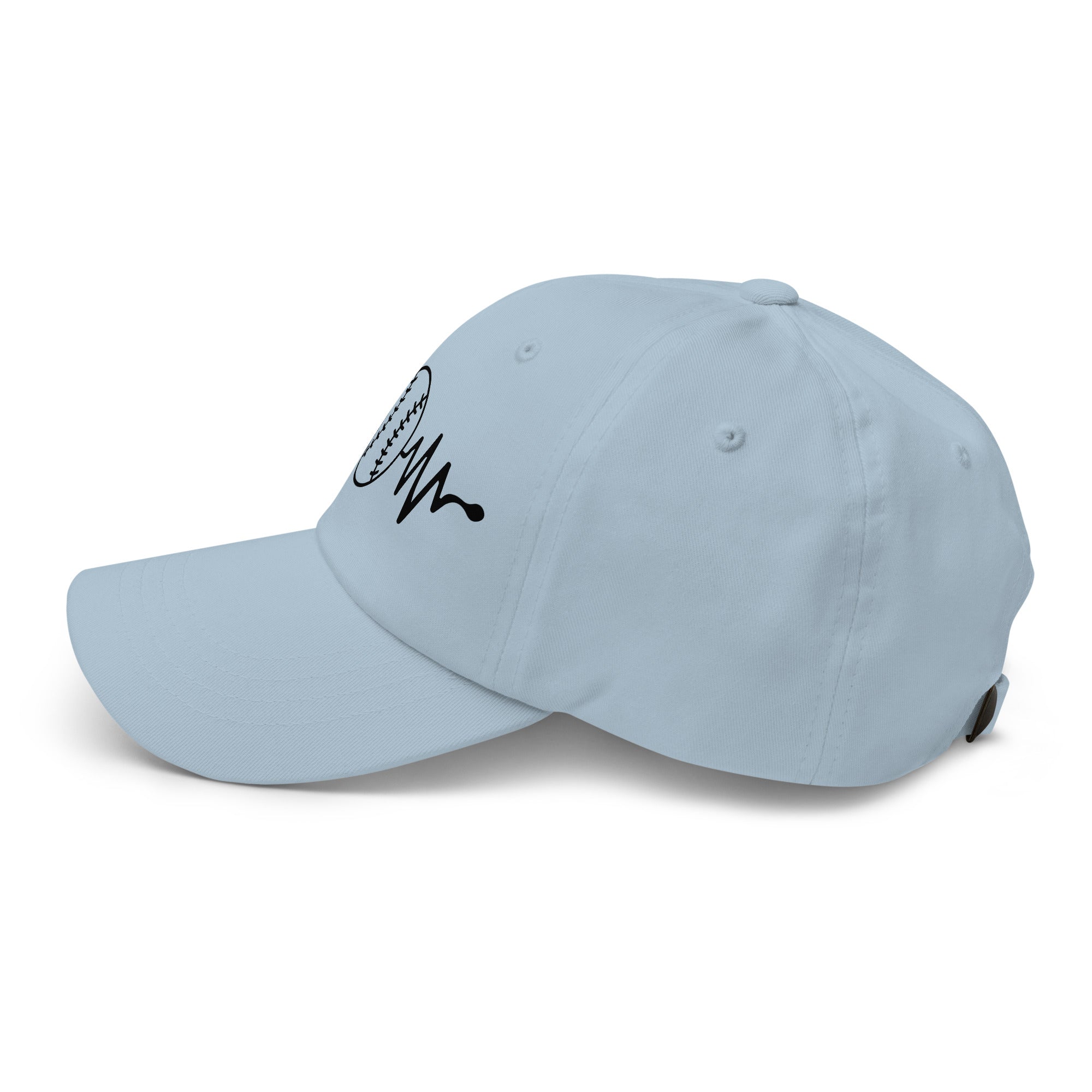 Heart Baseball Classic Dad Hat – Printed Cotton Twill Cap - f9artist
